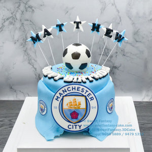 Manchester City 曼城足球造型海綿蛋糕 (CP00059)